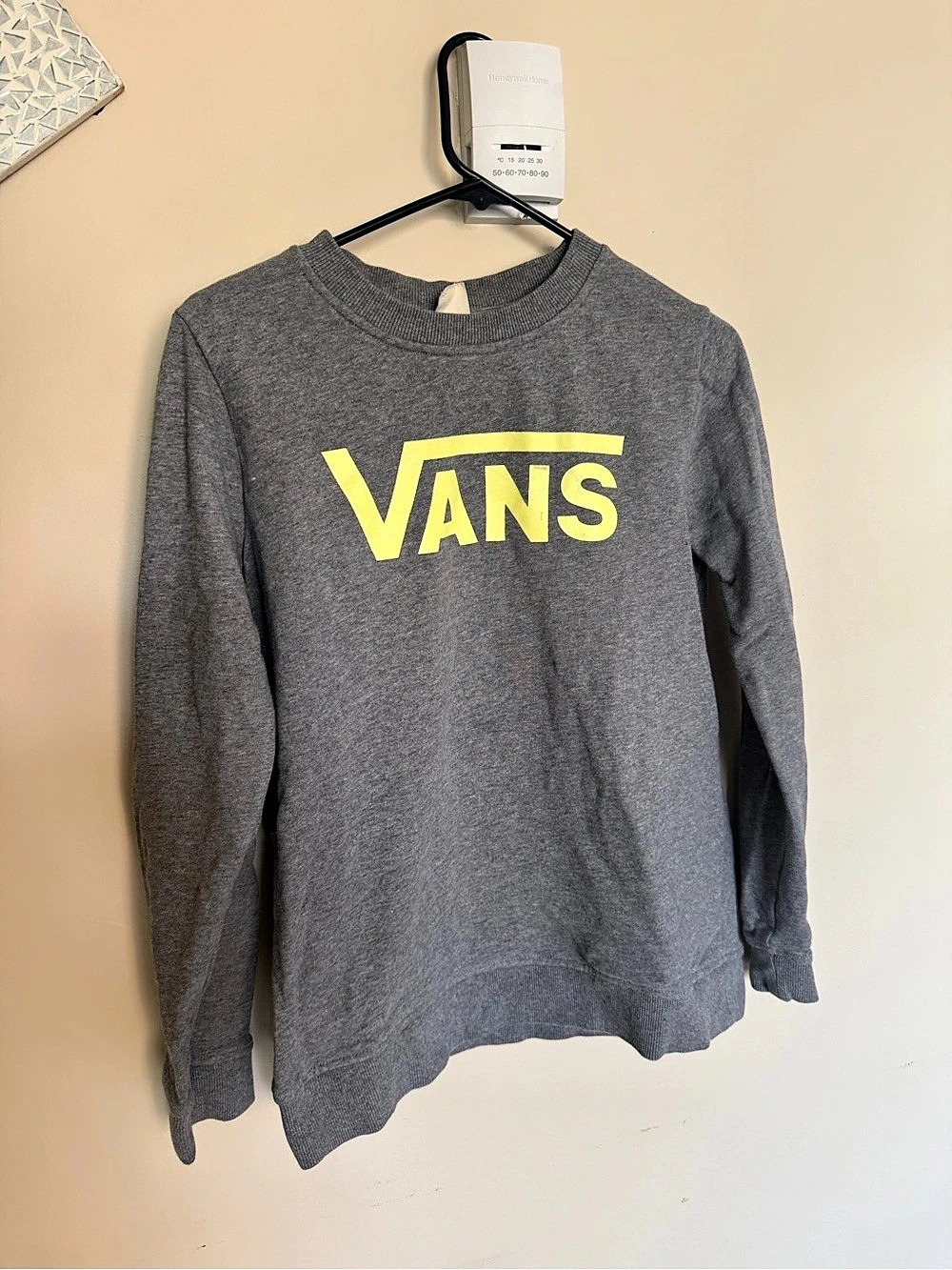 Vans Classic Logo Crewneck Sweatshirt Gray Logo Long Sleeve Sweatshirt